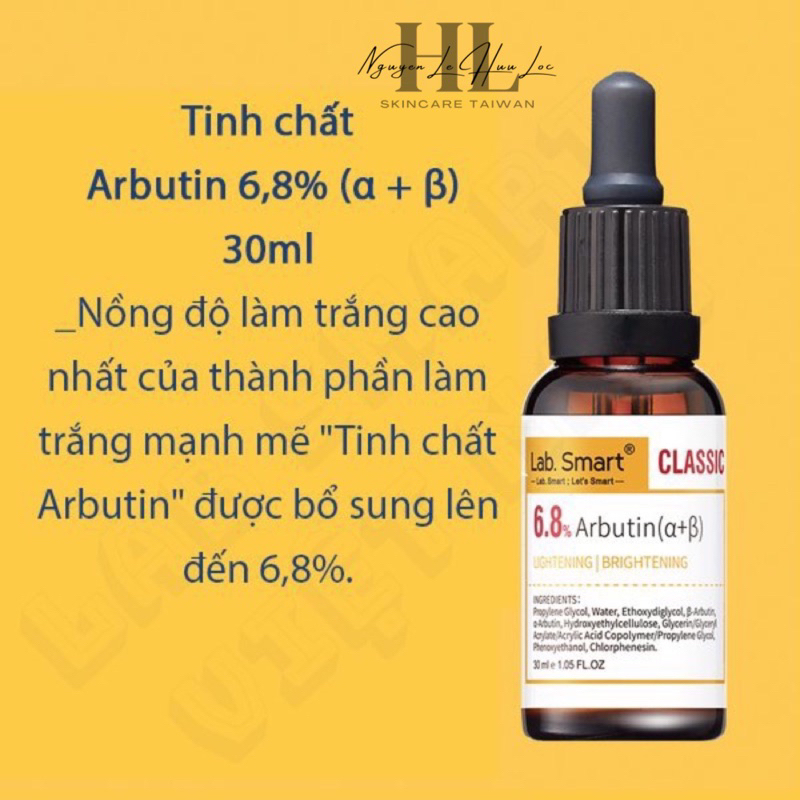 Tinh chất serum 6.8% ARBUTIN trắng da, sáng da 30ml DrHsieh LabSmart Đài loan