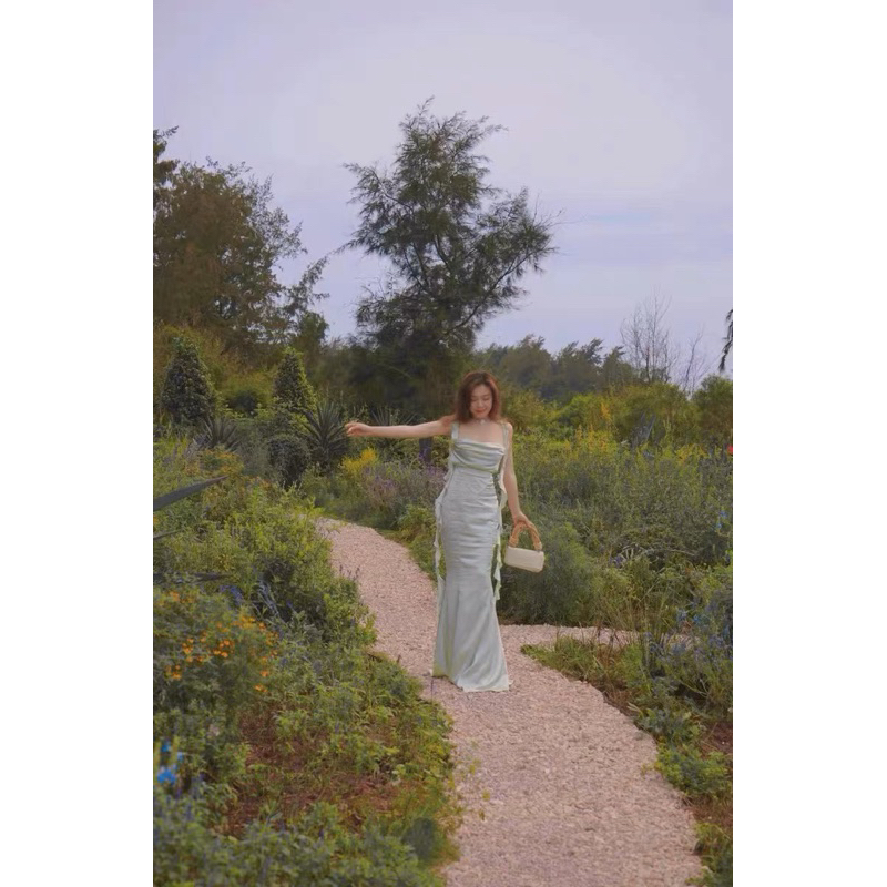 |LULUIO DRESS| Đầm lụa xanh vèo TRIỆU LỘ TƯ - TANG TRĨ  TLÉA