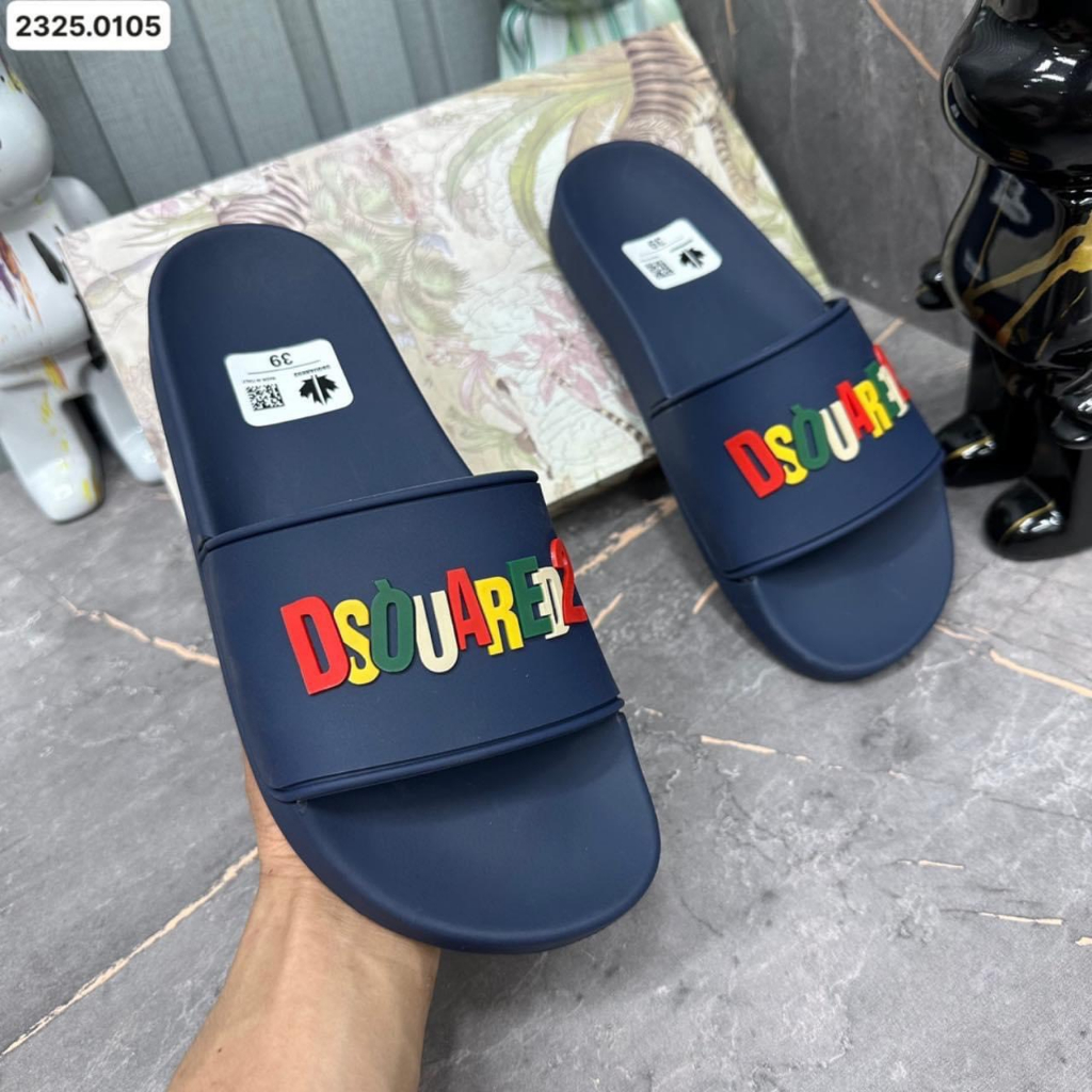 Dép quai ngang nam DSQ, Dép nam mẫu mới 2023 hot trend