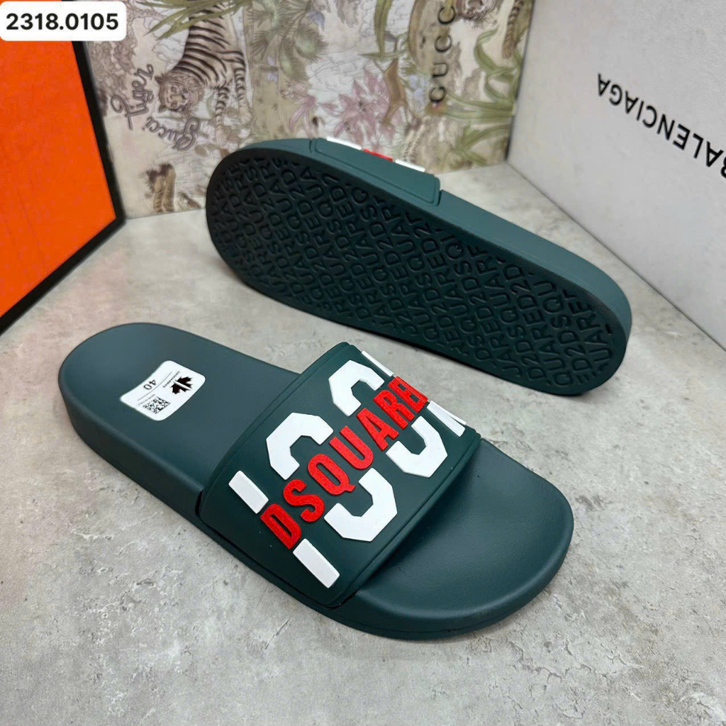 Dép quai ngang nam DSQ, Dép nam mẫu mới 2023 hot trend