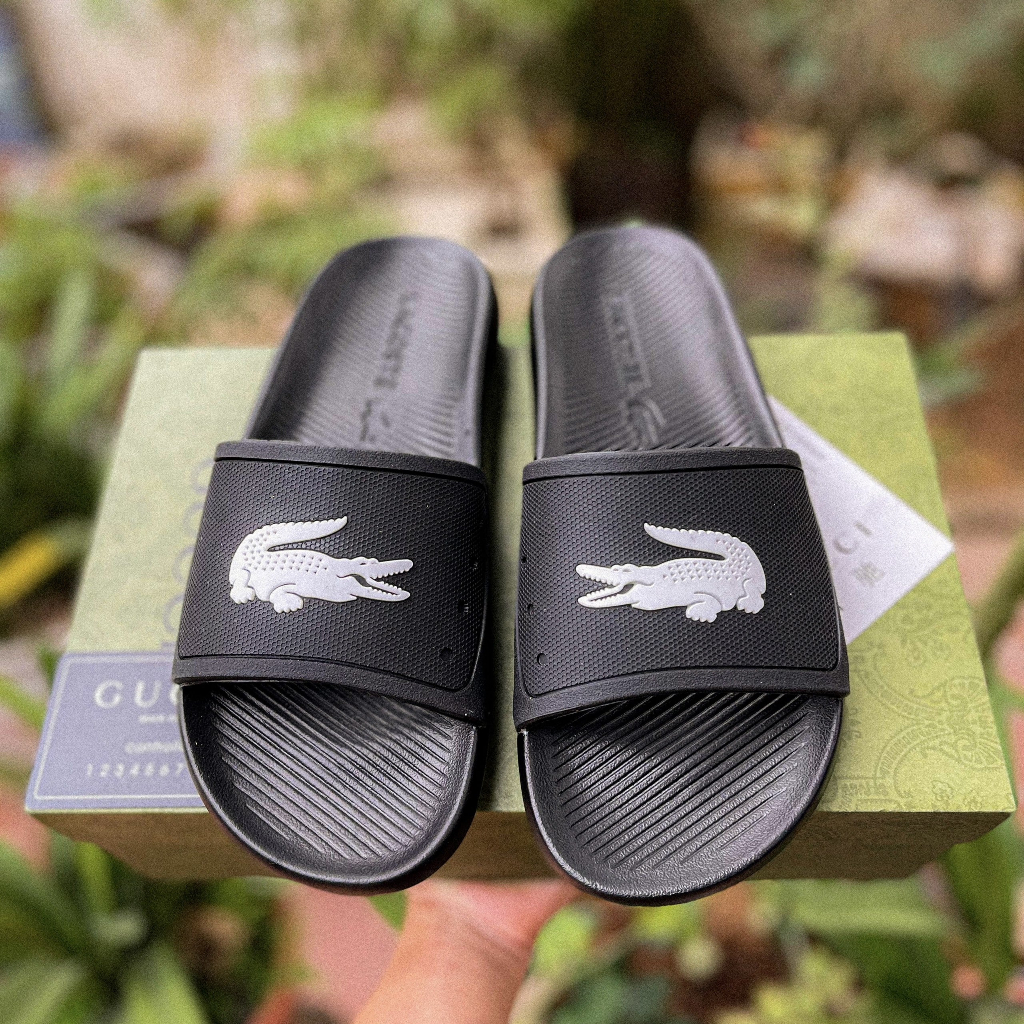 Dép Lacoste nam, Dép quai ngang nam cá sấu, Mẫu mới 2023 Siêu đẹp