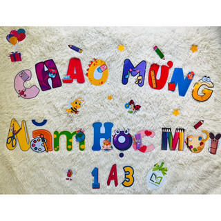 Sét trang trí bảng đón năm học mới