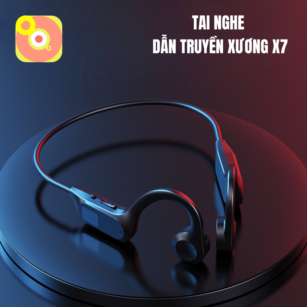 Tai Nghe Dẫn Truyền Xương X7 Mẫu Mới Bluetooth 5.2, Kèm Mic, Tích Hợp Thẻ Nhớ, Màn Hình LED Cao Cấp