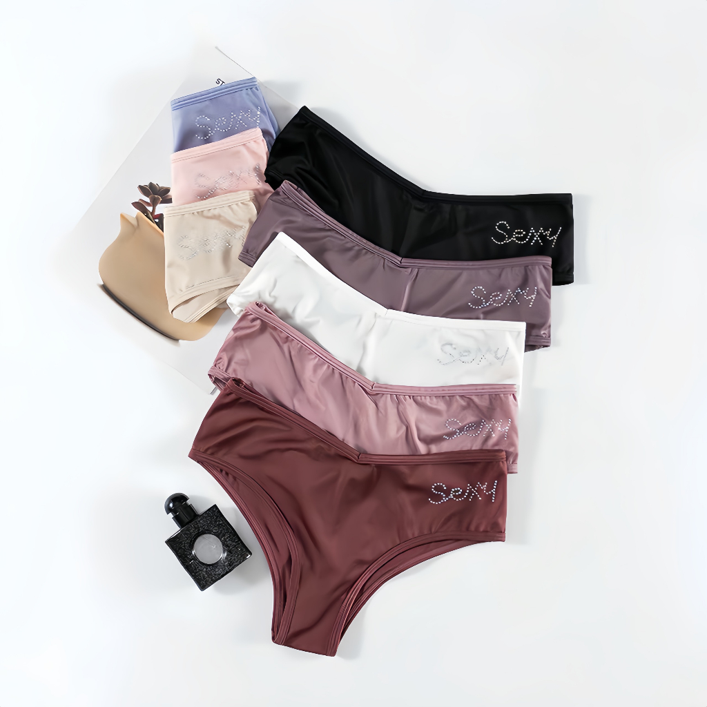 Combo 5 Quần Lót Cotton Kháng Khuẩn Dáng Nửa Mông Sexy Cạp Vừa Q42