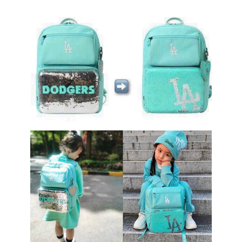 [BALO CHỐNG GÙ] MLiB kids backpack-tone mint phối sequin biến hình