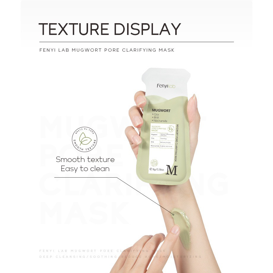 Mặt nạ bùn ngải cứu Mugwort FenyiLab sạch chân lông ngừa mụn