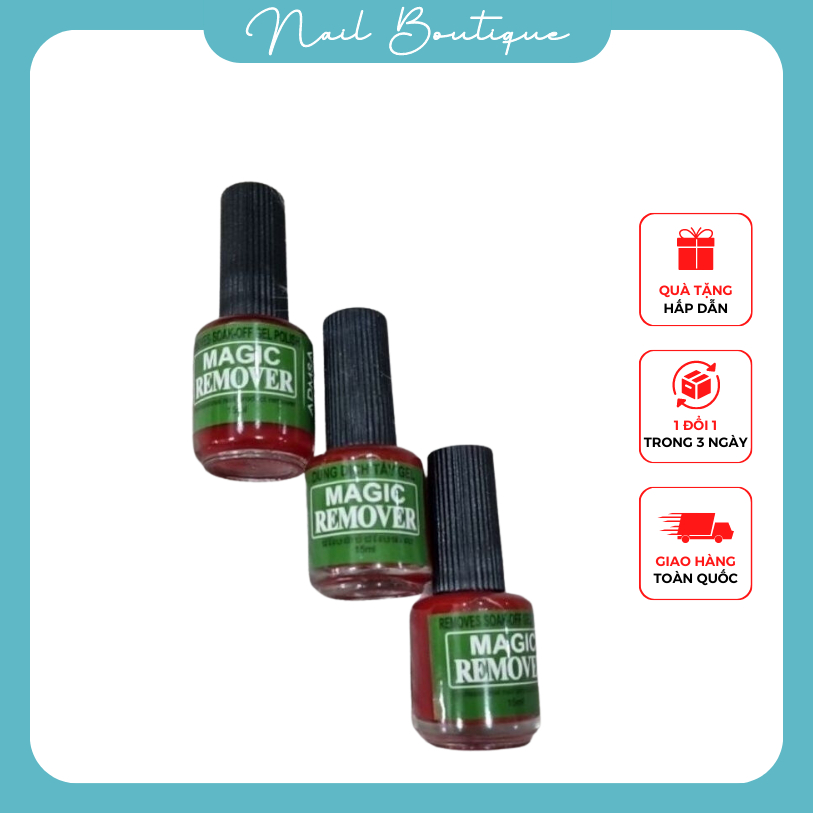 Nước Phá Gel Magic Remover Siêu Nhanh Chính Hãng Chuyên Dụng Làm Móng Nail Boutique