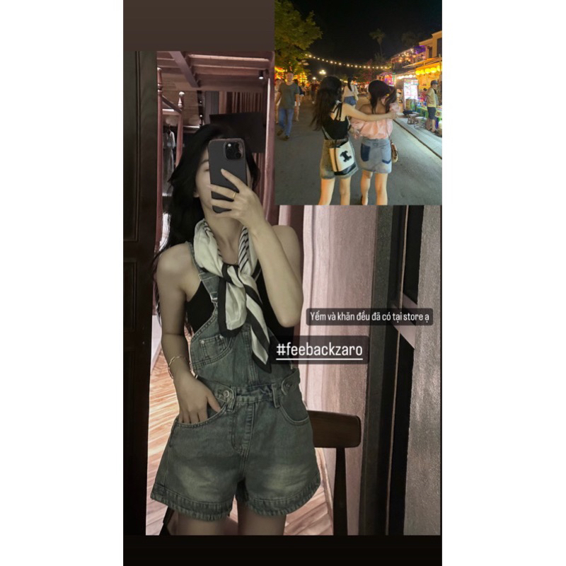 Yếm jean đùi 1 dây