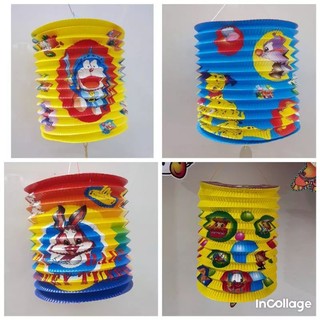Đèn lồng giấy xếp hình tròn vui tết trung thu