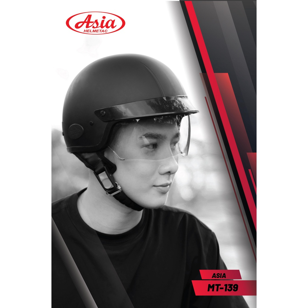 MŨ BẢO HIỂM 3/4 CHÍNH HÃNG ASIA MT139