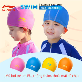 Mũ bơi trẻ em li-ning vải pu chống nước mũ bơi lining cho bé mũ bơi cho bé lining mũ bơi pu trẻ em mũ bơi vải