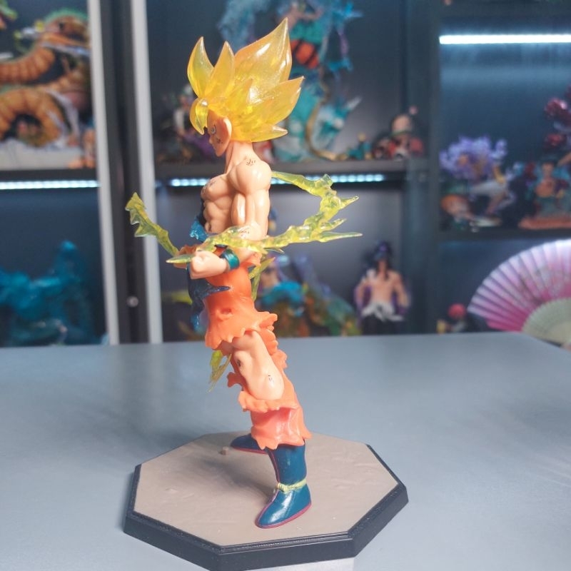 Mô Hình Dragon Ball SonGoku super saiyan siêu đẹp -  Mô hình SonGoku kèm hiệu ứng effect cao 17cm