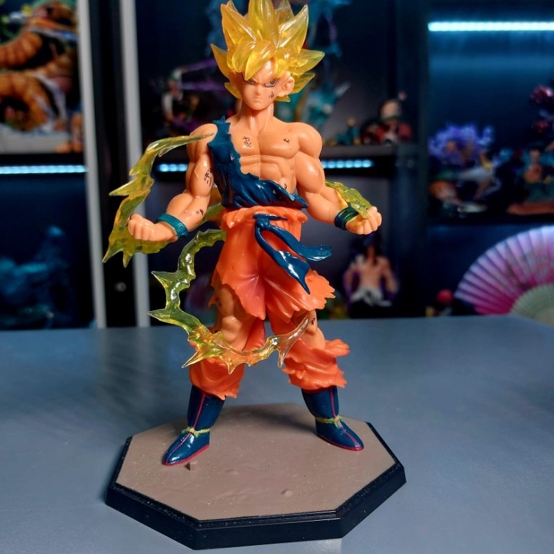 Mô Hình Dragon Ball SonGoku super saiyan siêu đẹp -  Mô hình SonGoku kèm hiệu ứng effect cao 17cm