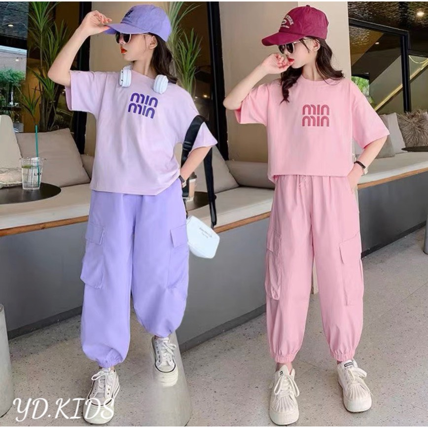 Bộ nữ áo cotton Minmin quần thô cao cấp (15-25kg)