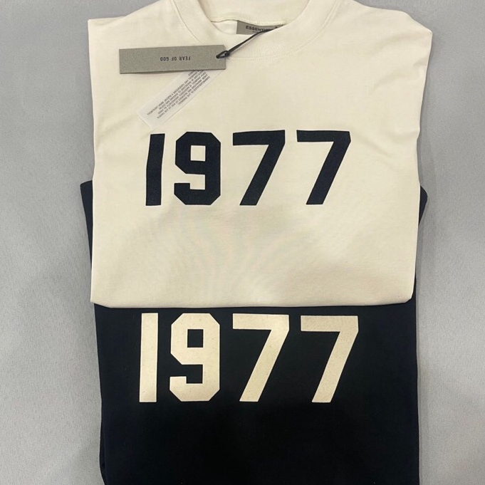 Bộ Đồ Nam nữ boy phố tay nhỡ áo thun tay nhỡ in hình 1977 chất liệu cotton dáng thể thao