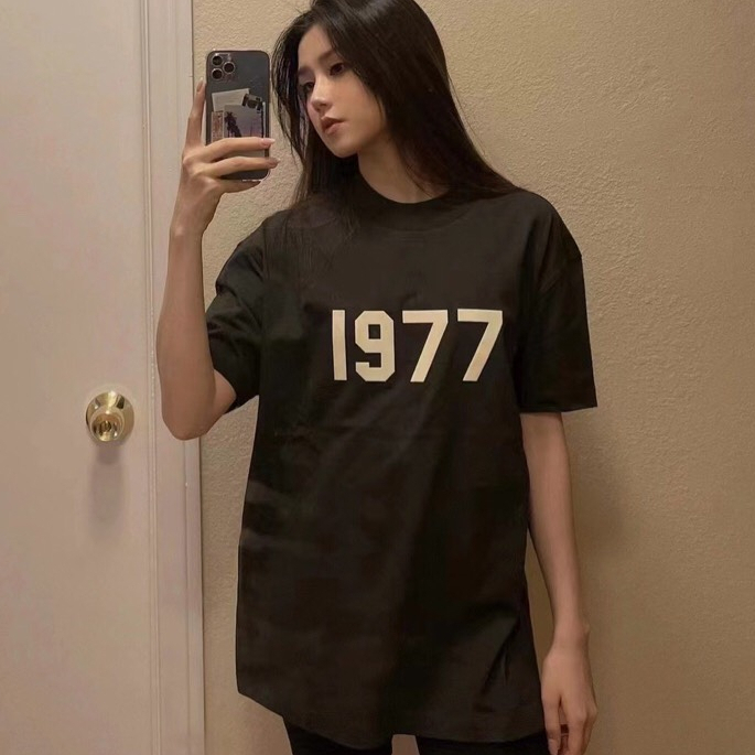 Bộ Đồ Nam nữ boy phố tay nhỡ áo thun tay nhỡ in hình 1977 chất liệu cotton dáng thể thao