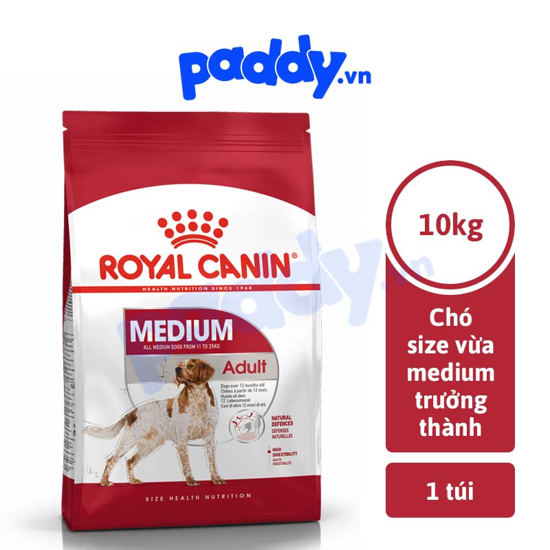 [10kg] Hạt Royal Canin Medium Adult Cho Chó Trưởng Thành Size Vừa