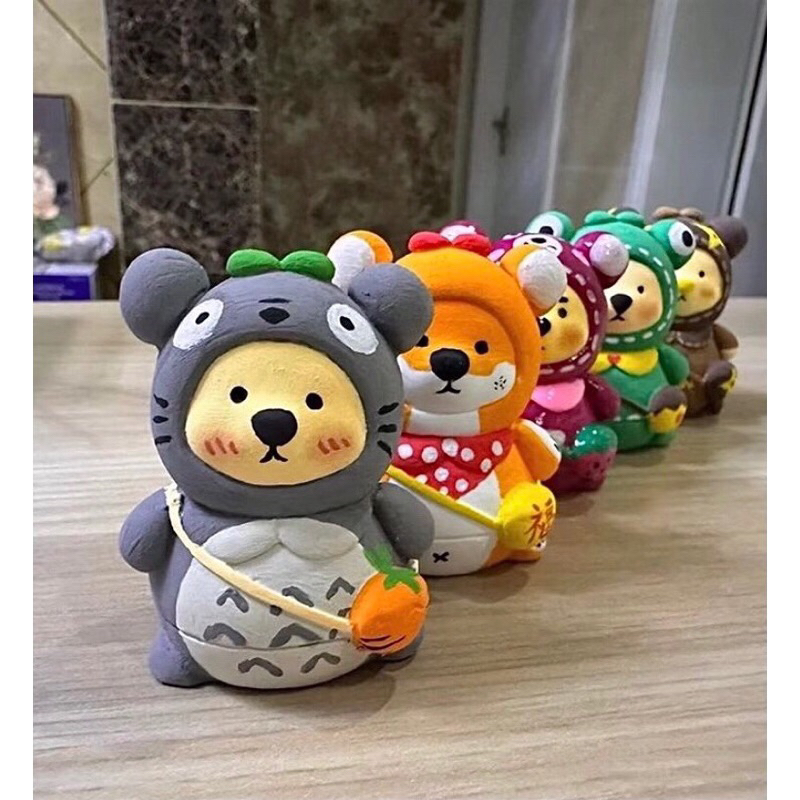 TƯỢNG THẠCH CAO TÔ MÀU GẤU BÉO ĐEO TÚI SIZE TO