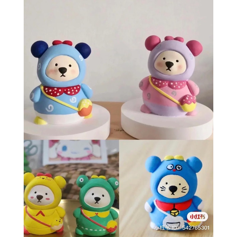 TƯỢNG THẠCH CAO TÔ MÀU GẤU BÉO ĐEO TÚI SIZE TO