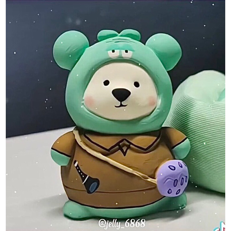 TƯỢNG THẠCH CAO TÔ MÀU GẤU BÉO ĐEO TÚI SIZE TO