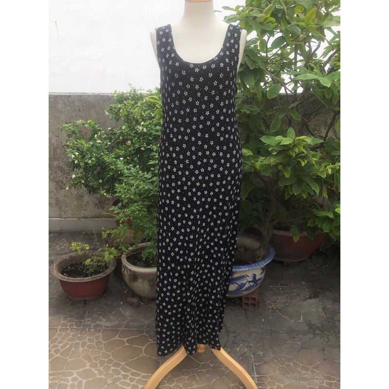 Đầm thun maxi hoa nhí 2hand
