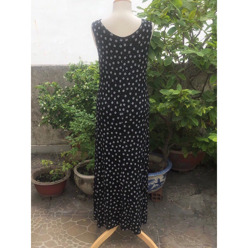 Đầm thun maxi hoa nhí 2hand
