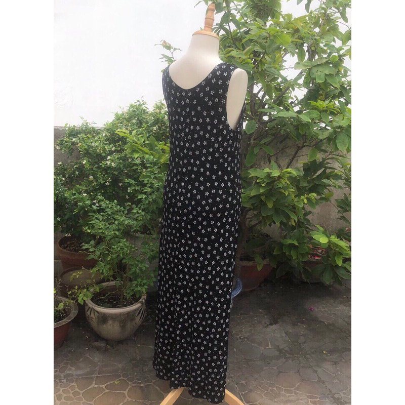 Đầm thun maxi hoa nhí 2hand