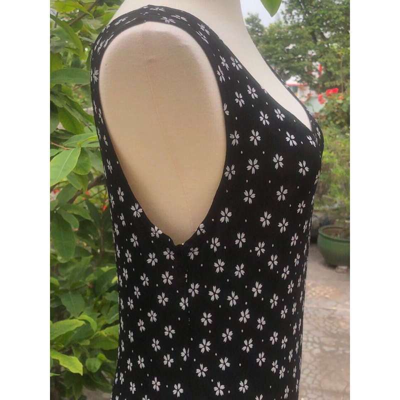 Đầm thun maxi hoa nhí 2hand