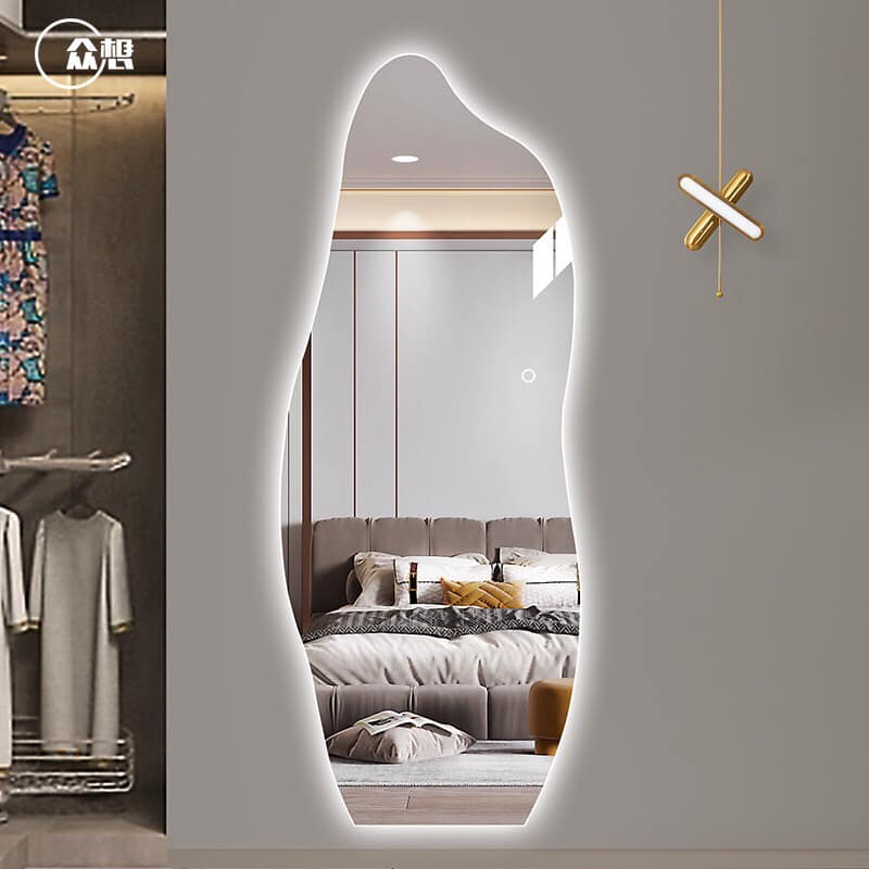 Gương soi toàn thân hình hạt đậu thế hệ mới thông minh tặng đế gỗ