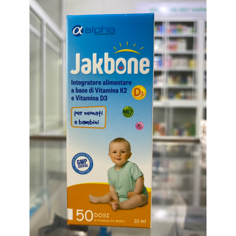 JAKBONE D3 + K2 cho sự phát triển khung xương của trẻ.