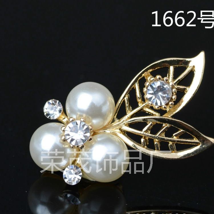 (1 cái)Center kim loại phối lá 31*15mm, Nguyên liệu làm trang sức cổ trang, Nguyên liệu diy