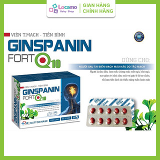 Viên tim mạch tiền đình ginspanin fort q10 giúp thông mạch máu não giảm tai biến mạch máu não hộp 60 viên