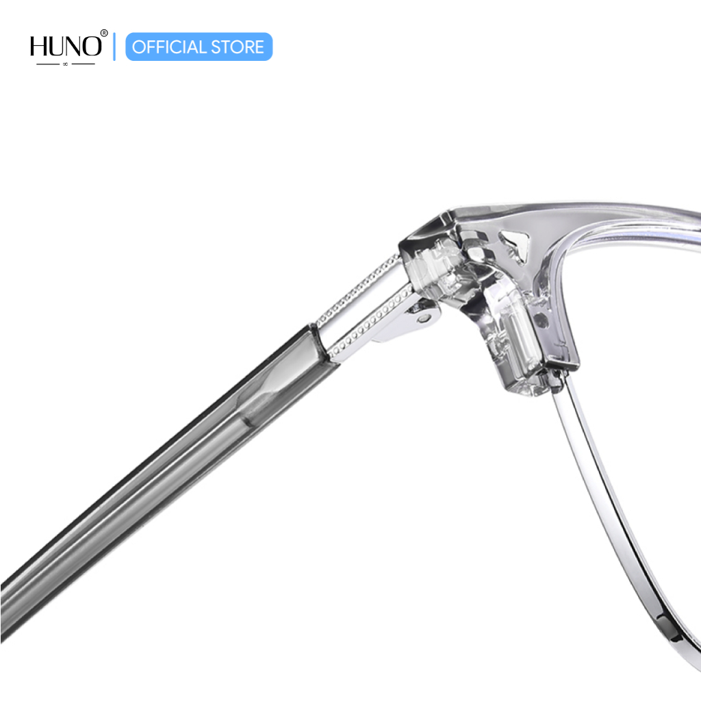 Kính mắt nam nữ gọng trong HUNO, khung kim loại kiểu dáng trẻ trung cá tính - K98