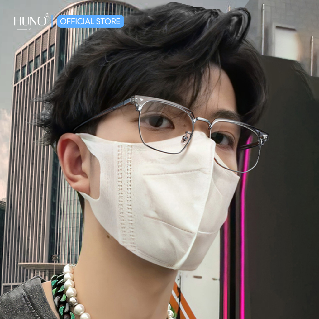 Kính mắt nam nữ gọng trong HUNO, khung kim loại kiểu dáng trẻ trung cá tính - K98