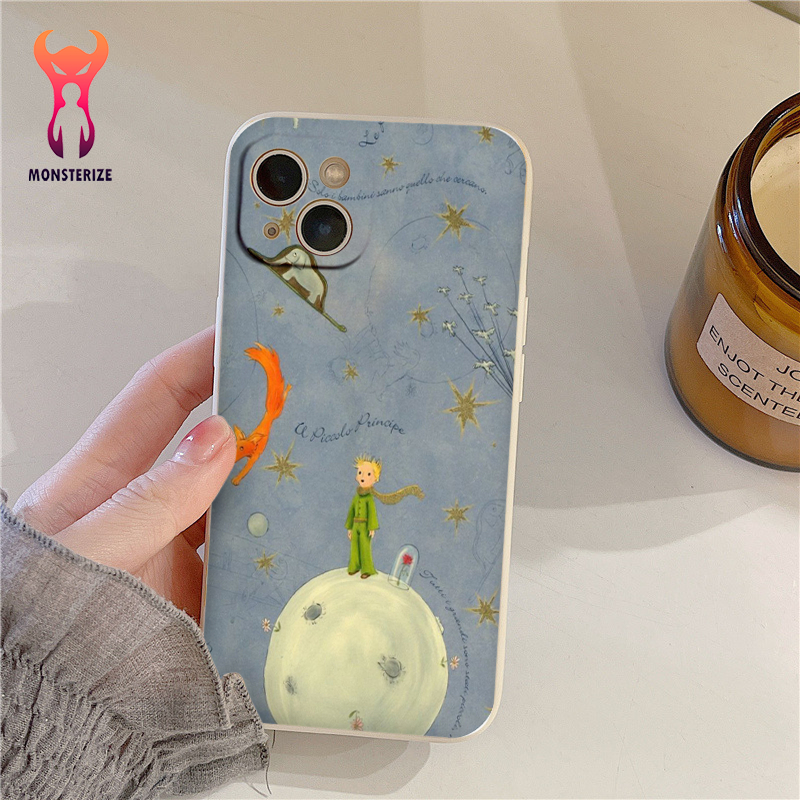 Ốp lưng cạnh vuông bảo vệ camera bìa sách Hoàng tử bé dành cho iphone 6/8/7/plus/x/xr/xsmax/11/12/13/14 pro max - e7516
