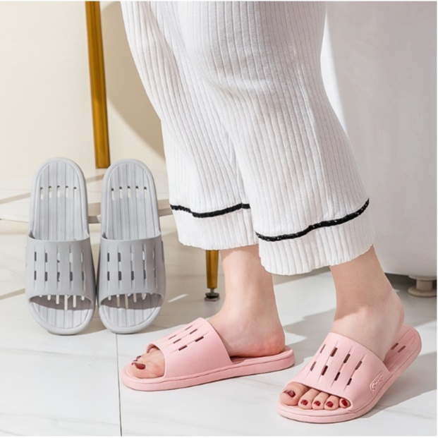 Dép nam nữ có lỗ thoáng khí mang trong nhà, nhà tắm, văn phòng bằng caosu dẻo siêu bền, êm chân, chống trơn