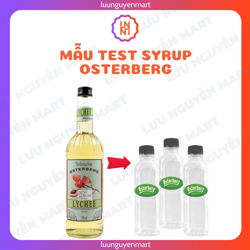 Mẫu test syrup Osterberg - Chai nhựa 100ml làm test nước hoặc dùng để pha tại nhà