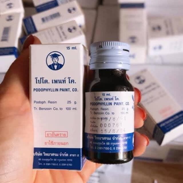Dung Dịch Podophyllin 25% Thái Lan 15ml Đánh Bay Sùi Mào Gà Nhanh Chóng An Toàn