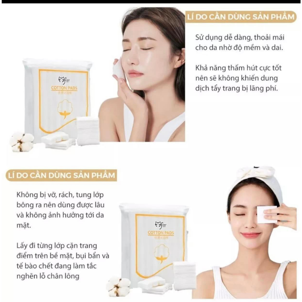 Bông Tẩy Trang Cotton Pads 222 Miếng Túi Zip- Hàng Chính Hãng Bông Tẩy Trang