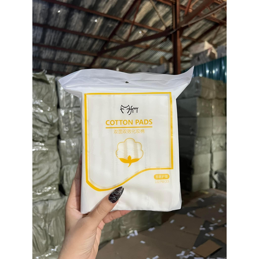 Bông Tẩy Trang Cotton Pads 222 Miếng Túi Zip- Hàng Chính Hãng Bông Tẩy Trang