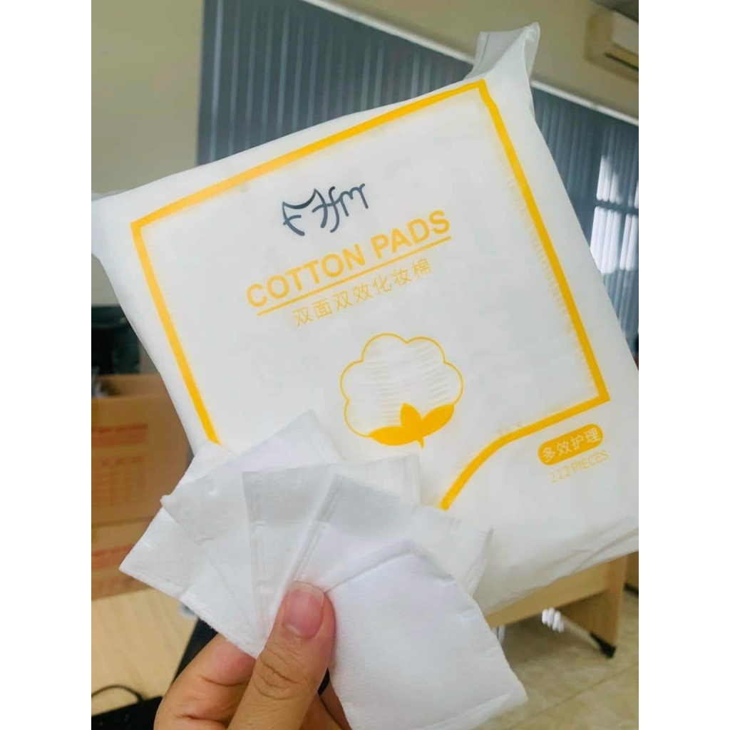 Bông Tẩy Trang Cotton Pads 222 Miếng Túi Zip- Hàng Chính Hãng Bông Tẩy Trang