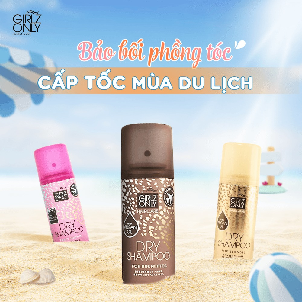 Combo 2 Dầu Gội Khô Dry Shampoo Girlz Only Tiện lợi Dawn ‘Til Dusk & No Residue Nude