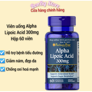(Bill hãng) Viên uống đẹp da, giảm nếp nhăn, ngăn ngừa lão hoá Alpha Lipoic Acid Puritan Pride