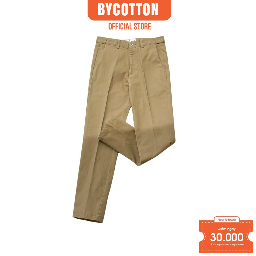 Quần Kaki Dài Nam BY COTTON Regular Chinos Kaki Beige