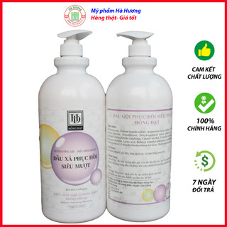 Dầu gội collagen, keratin siêu mượt Hồng Đạt 2*2000ml