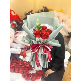 Giấy gấm hàn bó hoa
