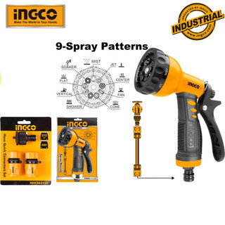 Vòi phun xịt tưới cây 9 kiểu phun ingco hwsg092