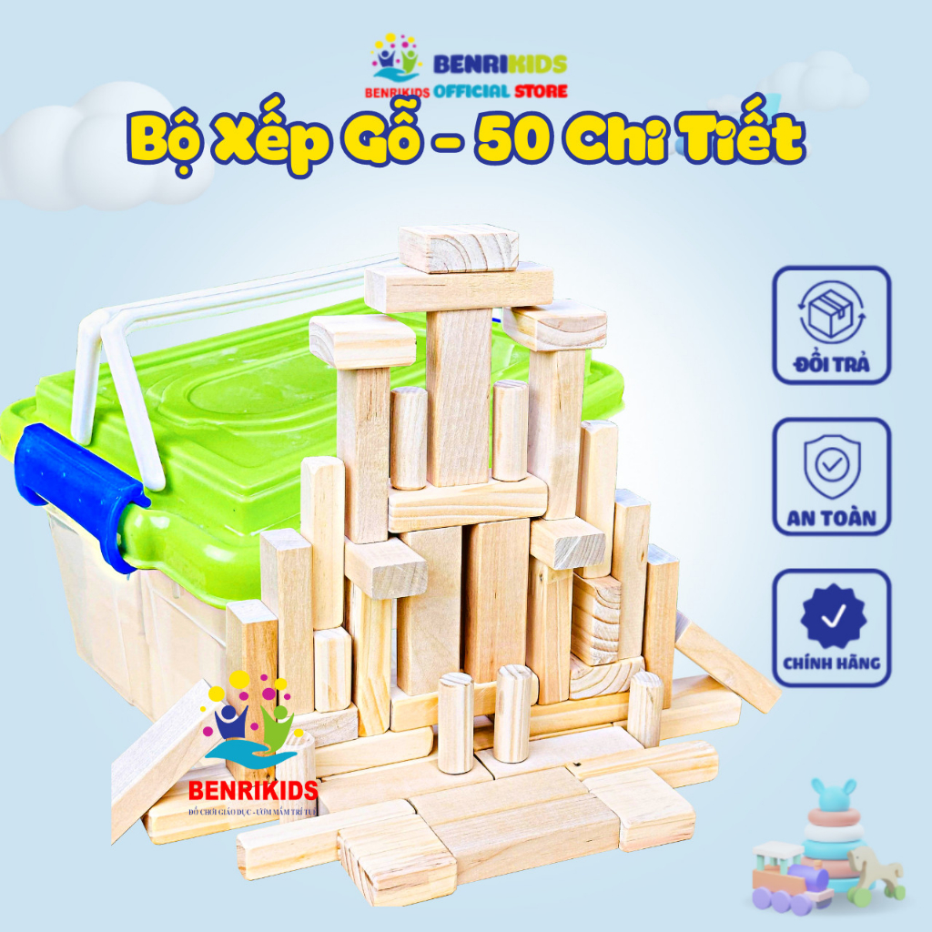 Đồ Chơi Xếp Hình Bằng Gỗ Thú Vị Cho Bé Và Người Lớn Benrikids