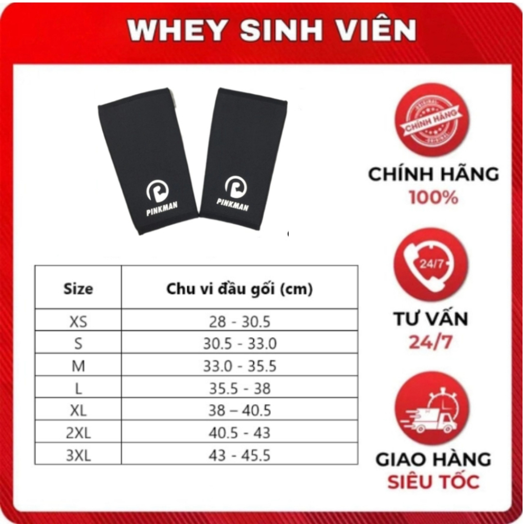 Xỏ gối 7 Li Pinkman - xỏ gối dành cho dân PWL , GYM , SQUAT , DEAD LIFT CỰC ÊM chính hãng 100% tại wheysinhvien