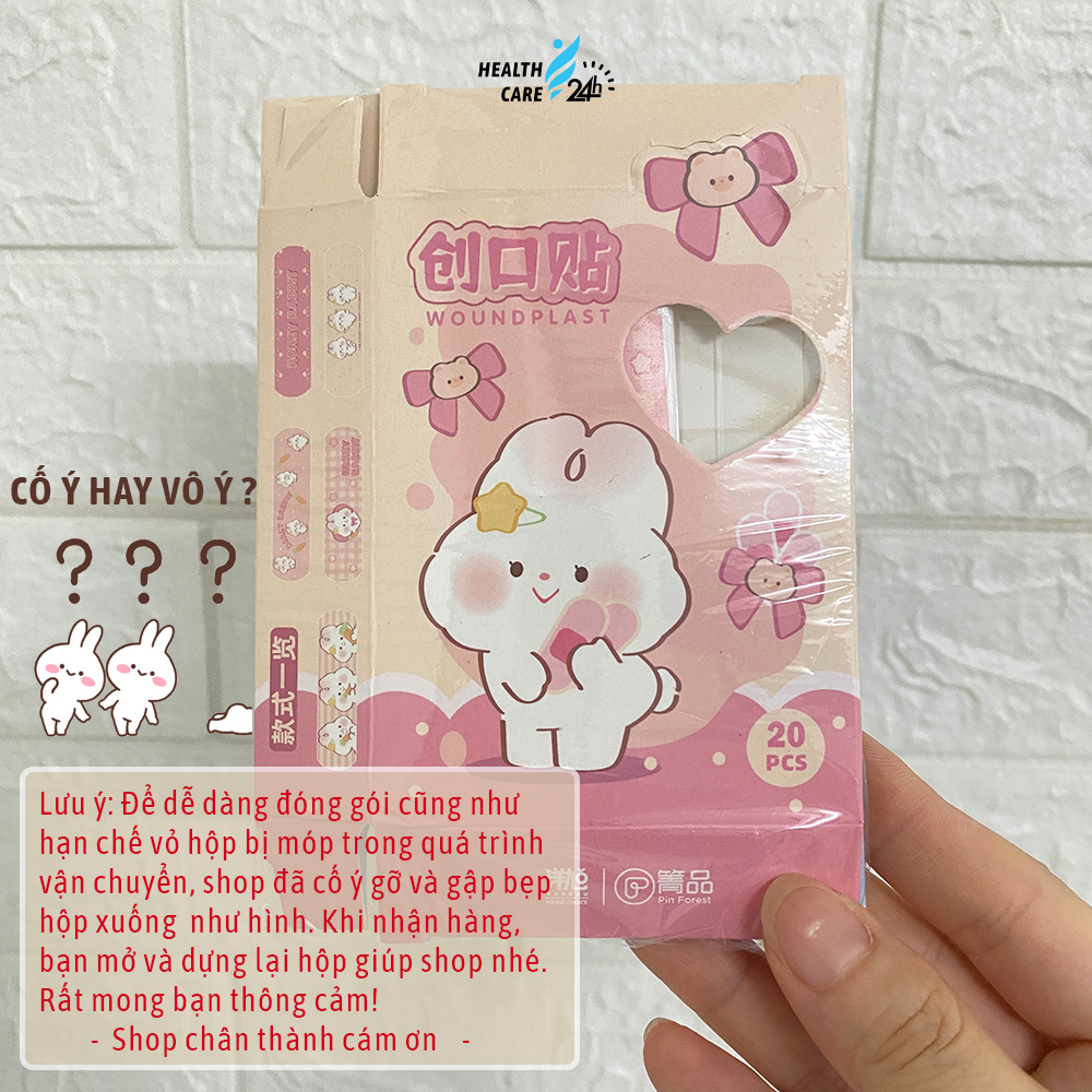 Hộp 20 Băng Dán Vết Thương Urgo Họa Tiết Cute - Băng Gâu Cute - Hộp 20 Miếng